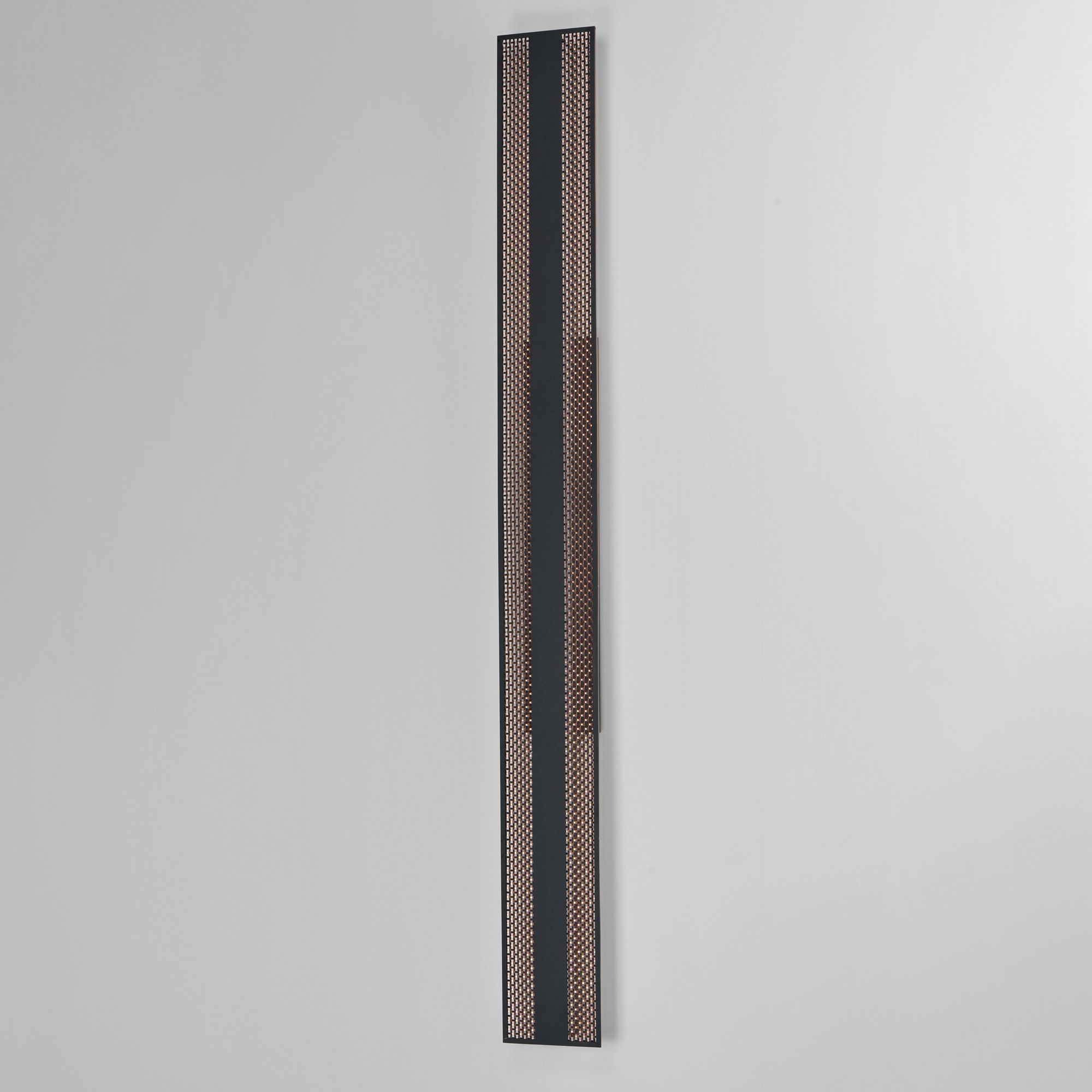Image 4 ET2 Interlace 60" Black/Aged Copper LED Outdoor Wall Sconce more views