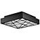 ET2 Intersect 15 3/4" Wide Square Black LED Ceiling Light
