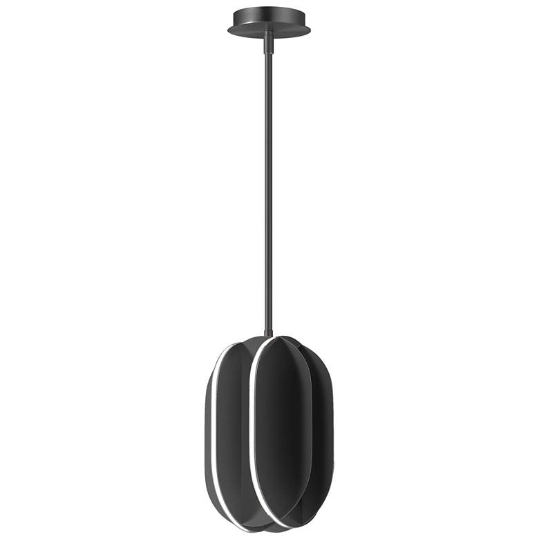 Image 1 ET2 Interval 7 3/4" Wide Black LED Mini Pendant
