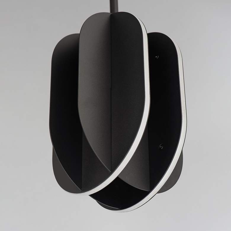 Image 4 ET2 Interval 7 3/4" Wide Black LED Mini Pendant more views