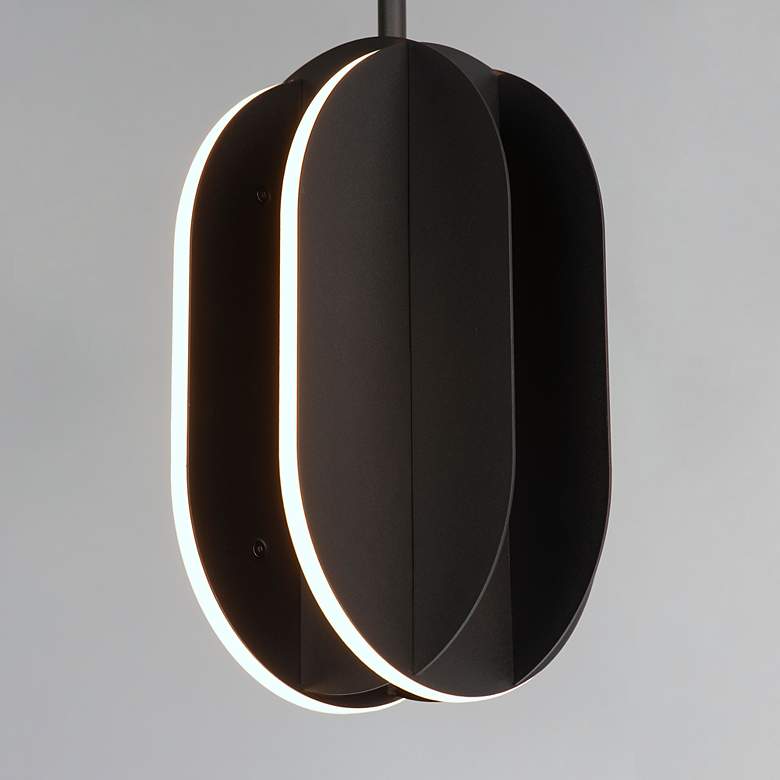 Image 5 ET2 Interval 7 3/4" Wide Black LED Mini Pendant more views