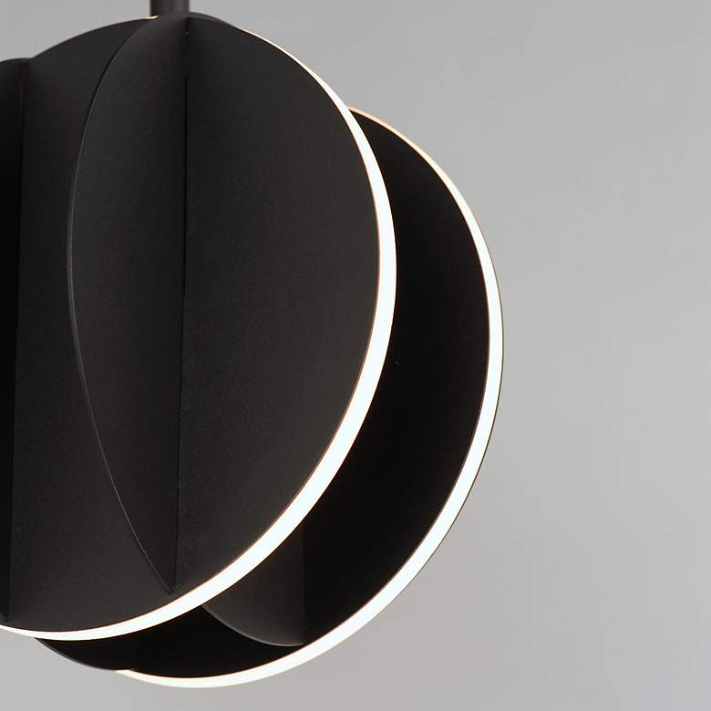 Image 4 ET2 Interval 7 3/4" Wide Matte Black LED Mini Pendant more views