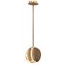 1_ET2 Interval 7 3/4" Wide Satin Brass LED Mini Pendant