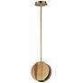 3_ET2 Interval 7 3/4" Wide Satin Brass LED Mini Pendant more views