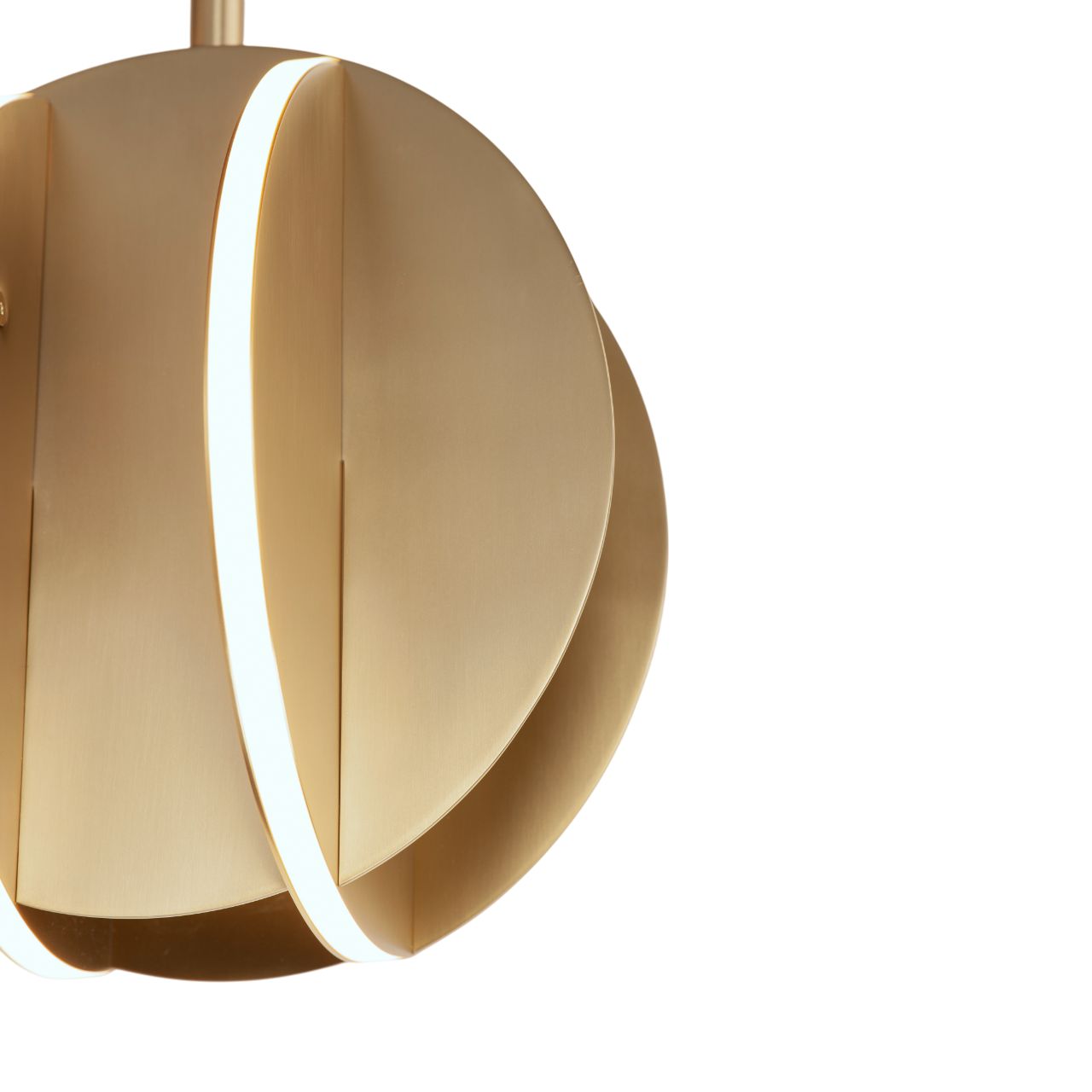 Image 6 ET2 Interval 7 3/4" Wide Satin Brass LED Mini Pendant more views