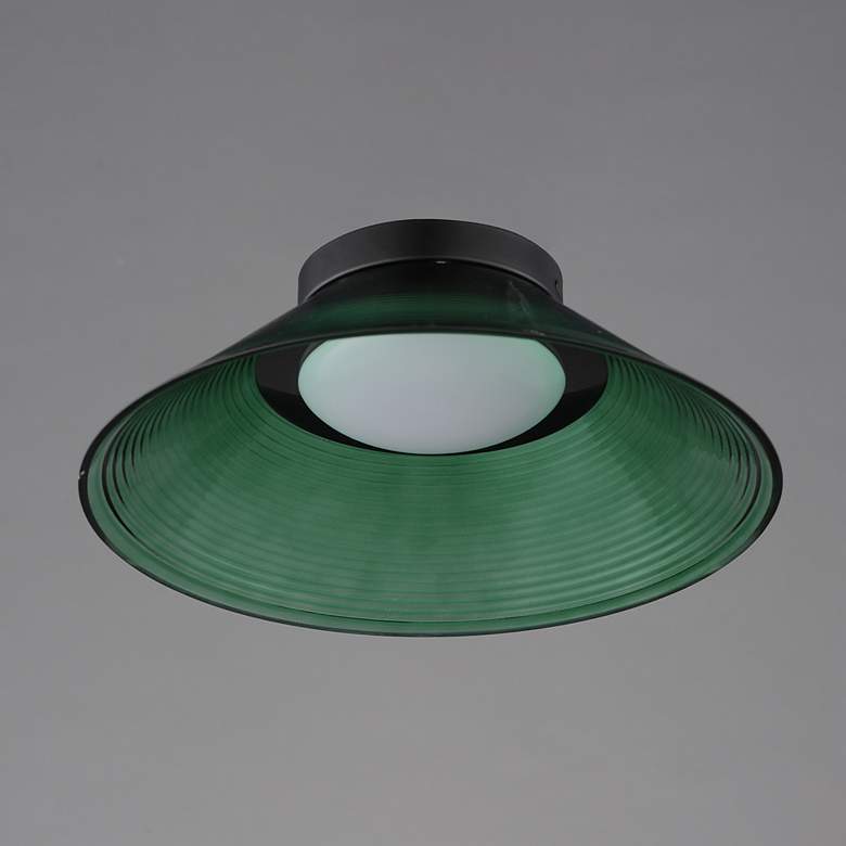 Image 4 ET2 Jensen 12" Wide Black/Green Wall Sconce more views
