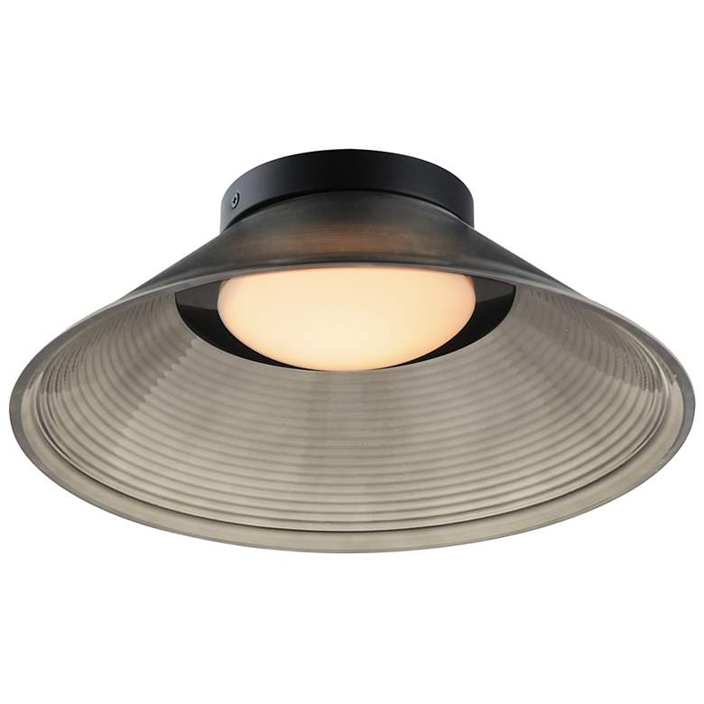 Image 1 ET2 Jensen 12" Wide Black/Smoke Wall Sconce