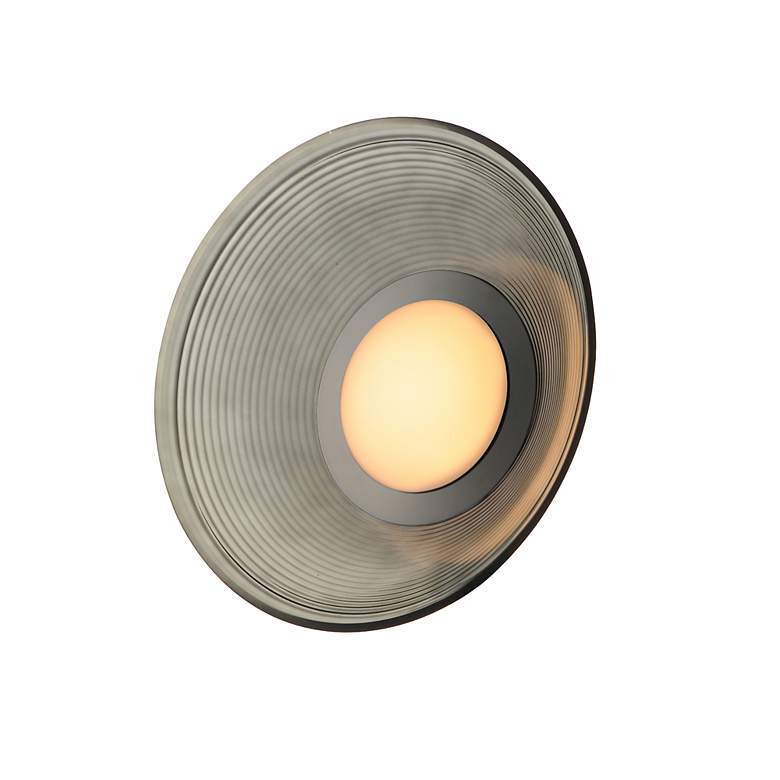 Image 2 ET2 Jensen 12" Wide Black/Smoke Wall Sconce more views