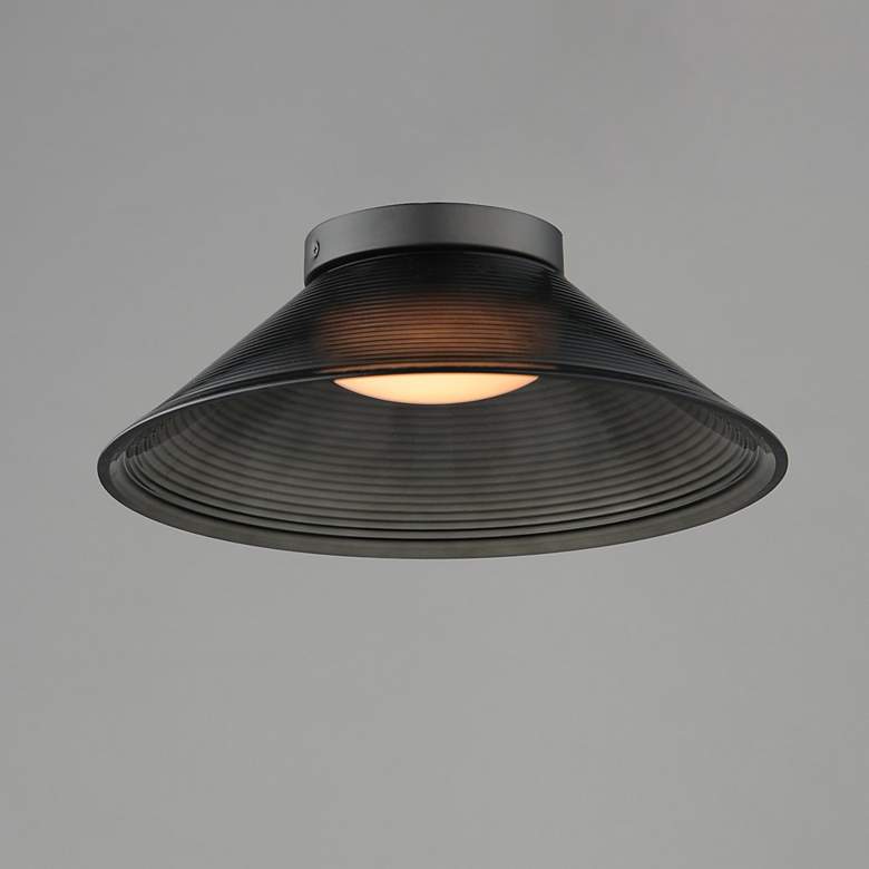 Image 3 ET2 Jensen 12" Wide Black/Smoke Wall Sconce more views