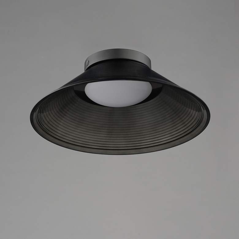 Image 4 ET2 Jensen 12" Wide Black/Smoke Wall Sconce more views