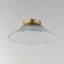 3_ET2 Jensen 12" Wide Satin Brass/Clear Ribbed Wall Sconce more views
