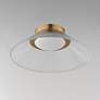 4_ET2 Jensen 12" Wide Satin Brass/Clear Ribbed Wall Sconce more views
