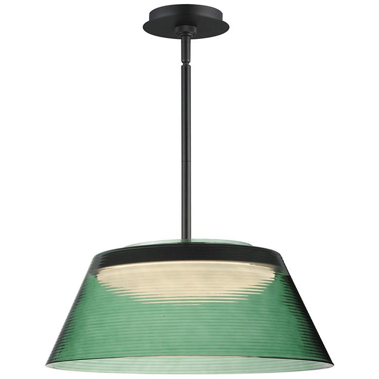 Image 1 ET2 Jensen 18" Black/Green LED Pendant