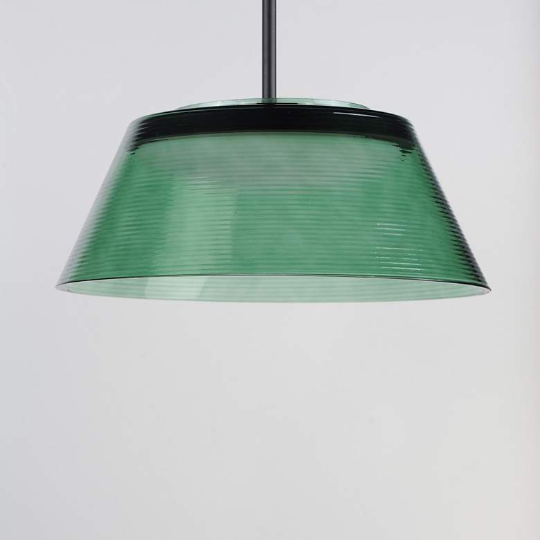 Image 2 ET2 Jensen 18" Black/Green LED Pendant more views