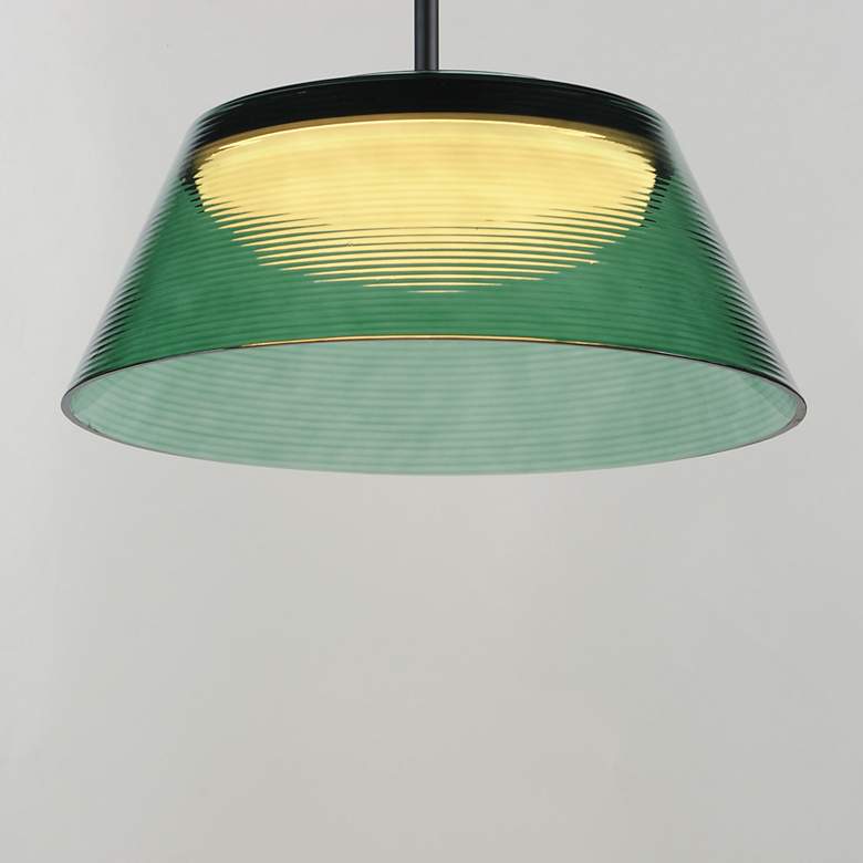 Image 4 ET2 Jensen 18" Black/Green LED Pendant more views