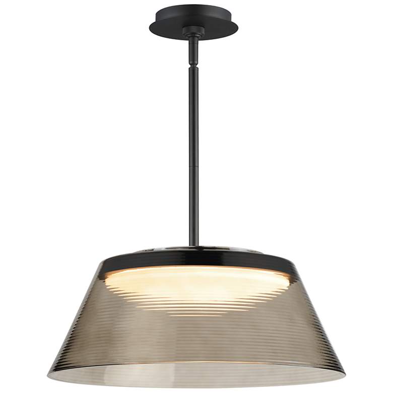 Image 1 ET2 Jensen 18" Black/Smoke LED Pendant