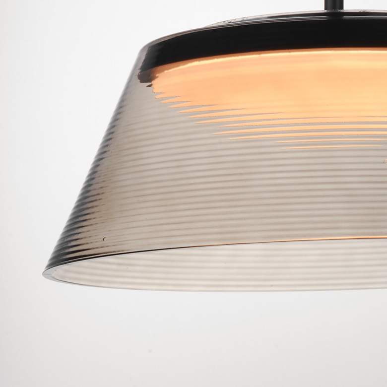 Image 4 ET2 Jensen 18" Black/Smoke LED Pendant more views