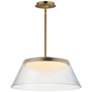 1_ET2 Jensen 18" Satin Brass/Clear Ribbed LED Pendant