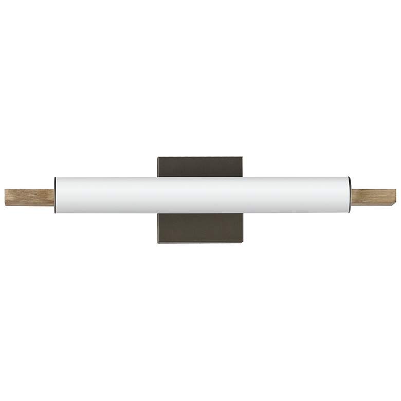 Image 1 ET2 Joist 21 3/4" Driftwood Charcoal LED Modern Bath Wall Light