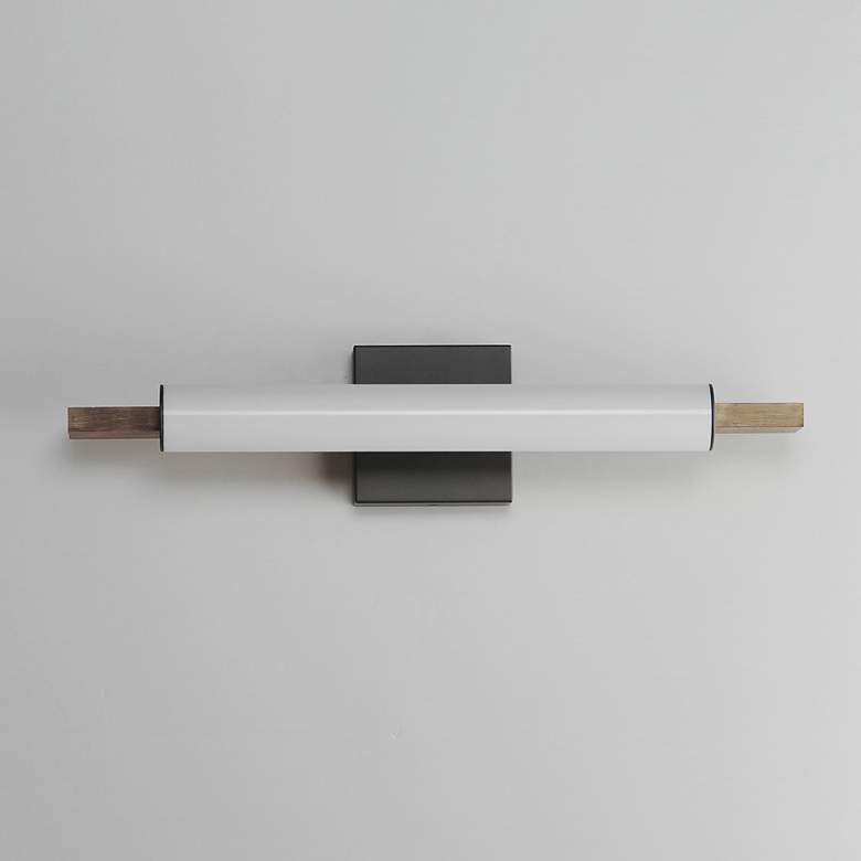 Image 2 ET2 Joist 21 3/4" Driftwood Charcoal LED Modern Bath Wall Light more views