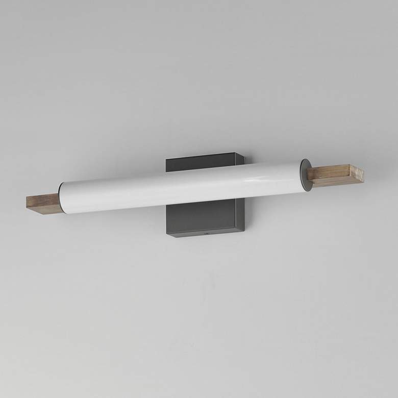 Image 4 ET2 Joist 21 3/4" Driftwood Charcoal LED Modern Bath Wall Light more views