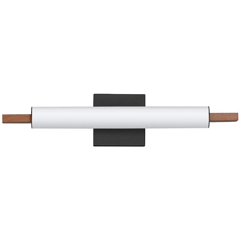 Image 2 ET2 Joist 21 3/4" Wide Walnut and Black LED Bath Light