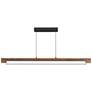 2_ET2 Joist 45 1/4" Wide Black Natural Wood LED Linear Pendant