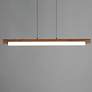 1_ET2 Joist 45 1/4" Wide Black Natural Wood LED Linear Pendant