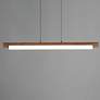 3_ET2 Joist 45 1/4" Wide Black Natural Wood LED Linear Pendant more views