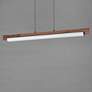 4_ET2 Joist 45 1/4" Wide Black Natural Wood LED Linear Pendant more views