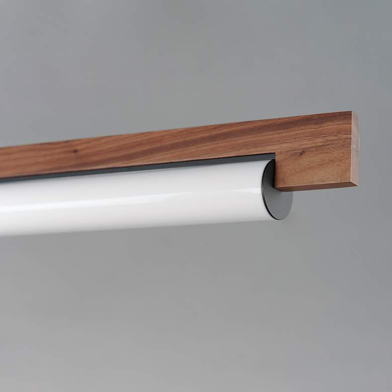 Image 6 ET2 Joist 45 1/4" Wide Black Natural Wood LED Linear Pendant more views