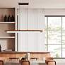 7_ET2 Joist 45 1/4" Wide Black Natural Wood LED Linear Pendant more views