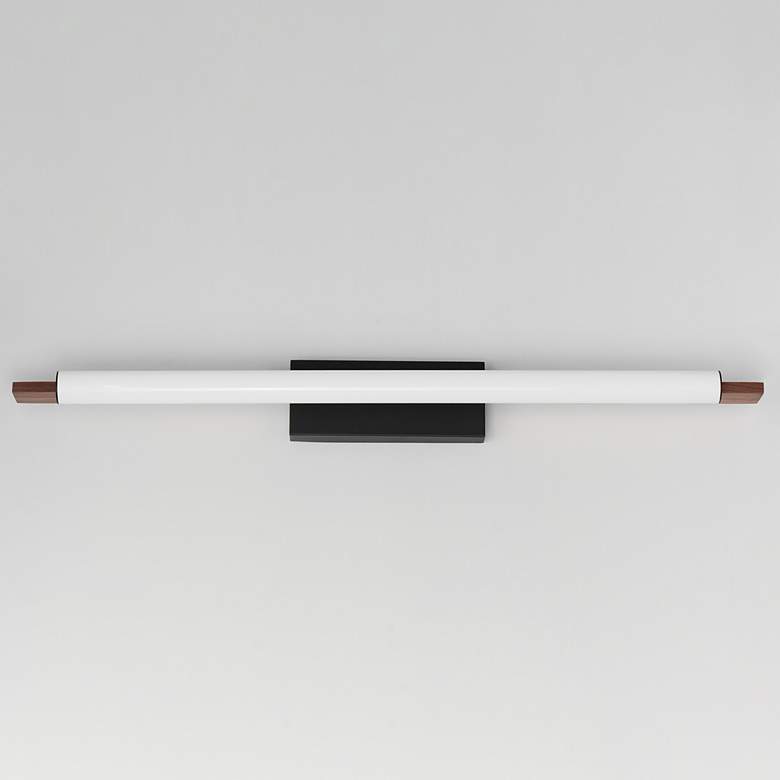 Image 3 ET2 Joist 45 1/4"W Black and Walnut LED Vanity Bath Light more views