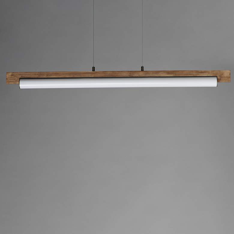 Image 2 ET2 Joist 45" Driftwood/Charcoal LED Horizontal Pendant more views