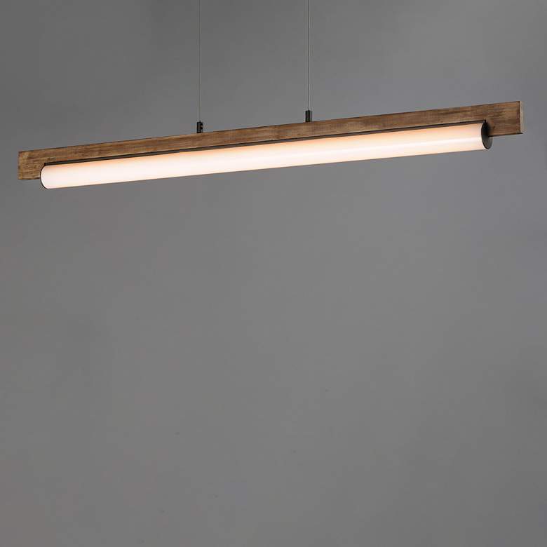Image 4 ET2 Joist 45" Driftwood/Charcoal LED Horizontal Pendant more views