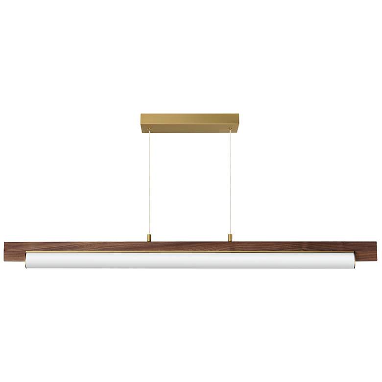 Image 1 ET2 Joist 45" Whit Alabaster /Natural Aged Brass LED Horizontal Pendan