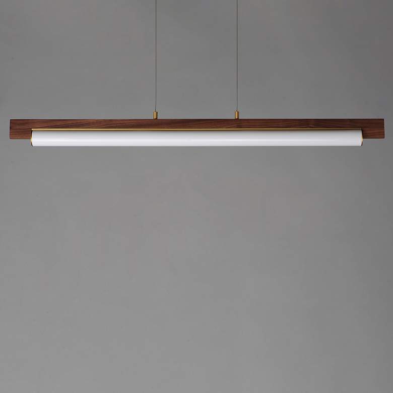 Image 2 ET2 Joist 45" Whit Alabaster /Natural Aged Brass LED Horizontal Pendan more views