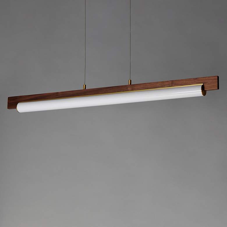 Image 4 ET2 Joist 45" Whit Alabaster /Natural Aged Brass LED Horizontal Pendan more views