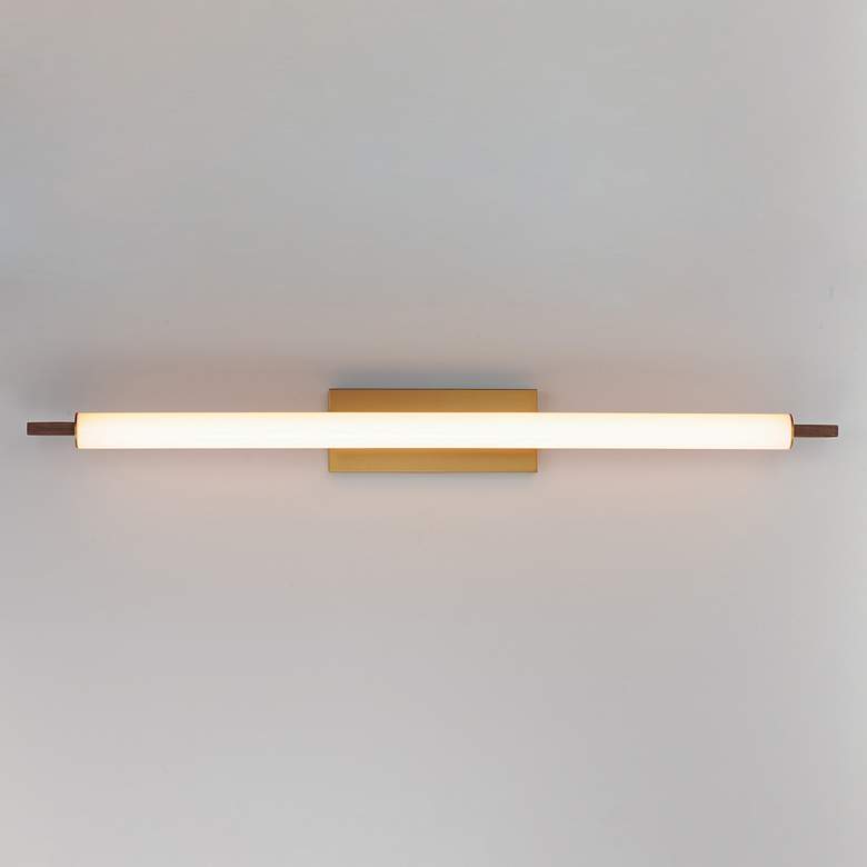 Image 3 ET2 Joist 45" Whit Alabaster/Natural Aged BrassLED Surface Mount more views