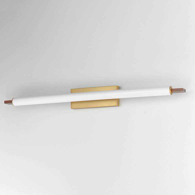 Image 4 ET2 Joist 45" Whit Alabaster/Natural Aged BrassLED Surface Mount more views