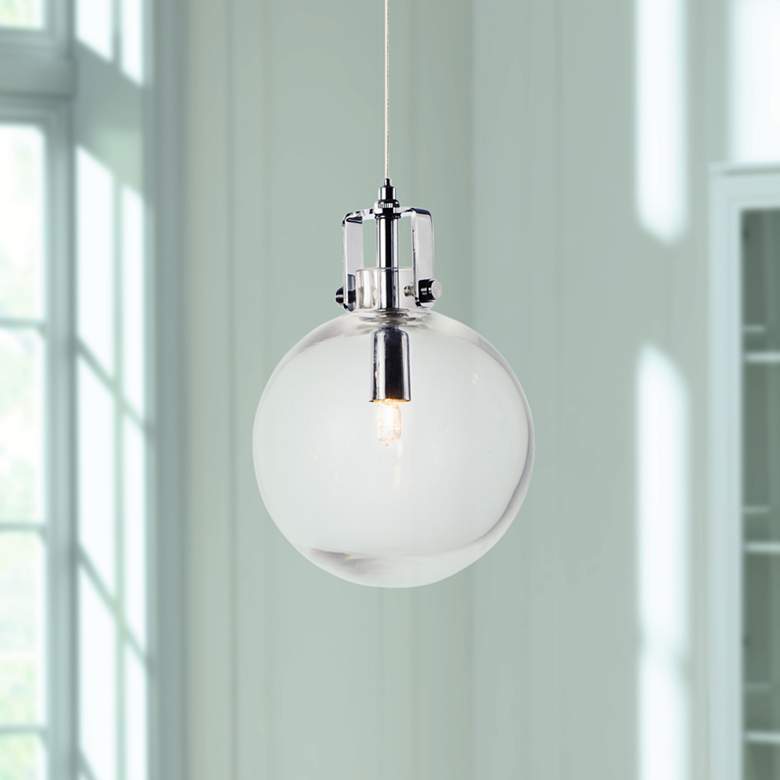 Image 1 ET2 Kem 5 3/4" Wide Polished Chrome Mini Pendant