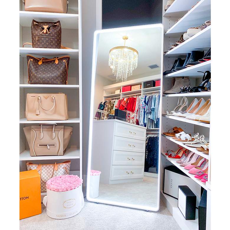 Image 6 ET2 Kick Stand 67" x 28" Lighted LED Floor Mirror more views