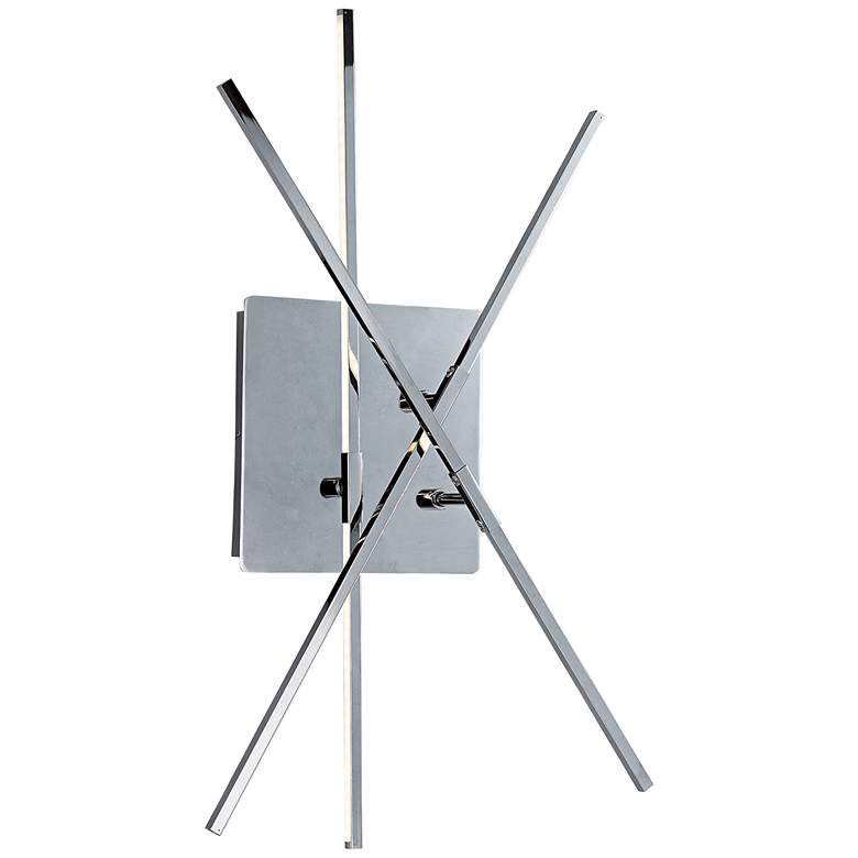 Image 1 ET2 Kriss Kross 24 inch High Polished Chrome LED Wall Sconce