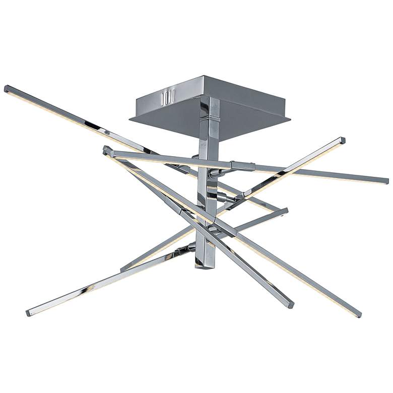 Image 1 ET2 Kriss Kross 27" Wide Polished Chrome LED Ceiling Light