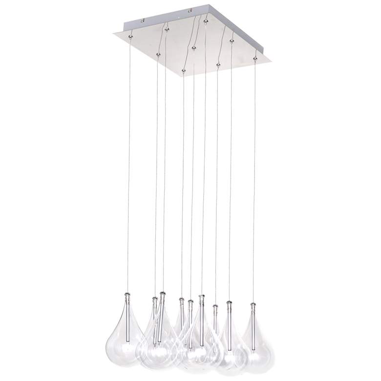 Image 1 ET2 Larmes 14" Wide Polished Chrome LED Multi-Light Pendant