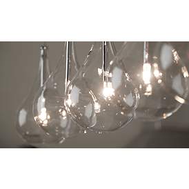 Image5 of ET2 Larmes 34" Wide Modern 5-Light Linear Pendant Chandelier more views
