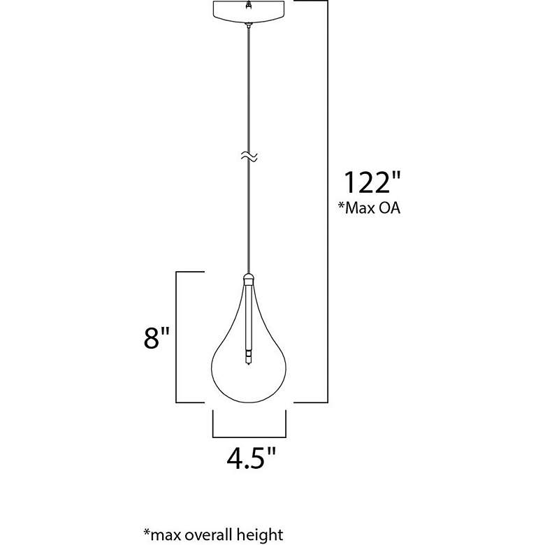 Image 2 ET2 Larmes 4 1/2 inch Wide Polished Chrome Mini Pendant Light more views