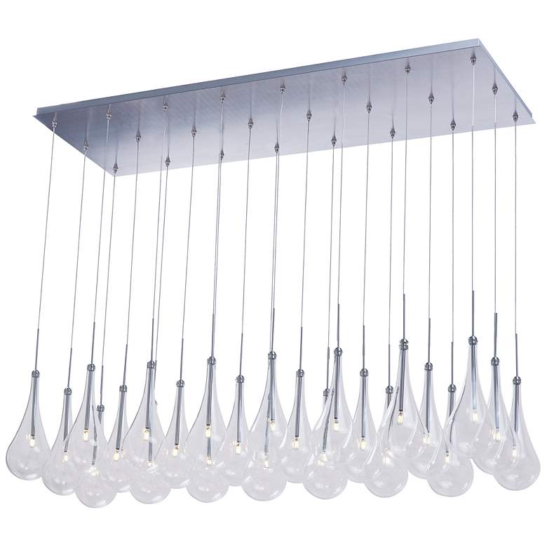 Image 1 ET2 Larmes 51.5 inch 24-Light LED Modern Glass Multi Light Linear Pendant