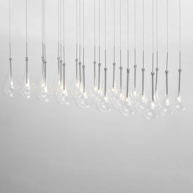 Image 7 ET2 Larmes 51.5" 24-Light LED Modern Glass Multi Light Linear Pendant more views