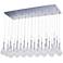ET2 Larmes 51 1/2" LED 24-Light Modern Glass Linear Pendant